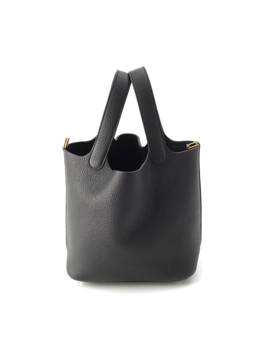 Hermes Picotin Lock PM Taurillon Clemence Handbag Black